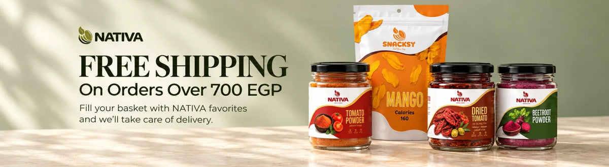 NATIVA free shipping on orders over 700 EGP